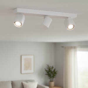 Rudy pl3 square ideal lux bianco plafoniera con faretti led 7w 3000k