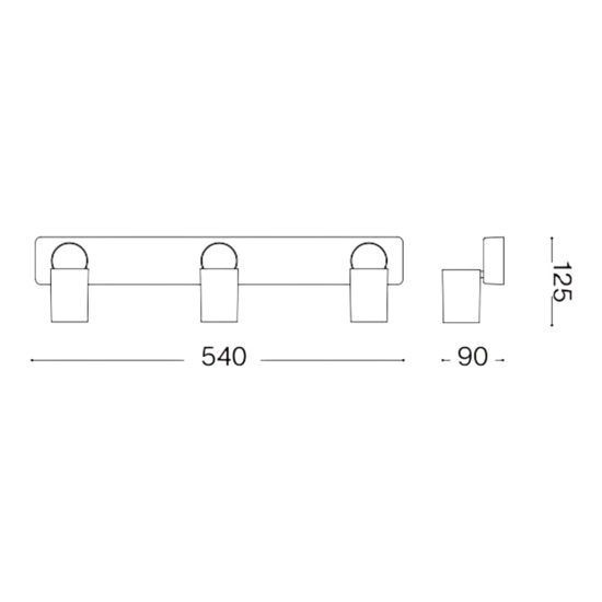Rudy pl3 square ideal lux bianco plafoniera con faretti led 7w 3000k