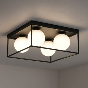 Lingotto pl4 ideal lux plafoniera nera 