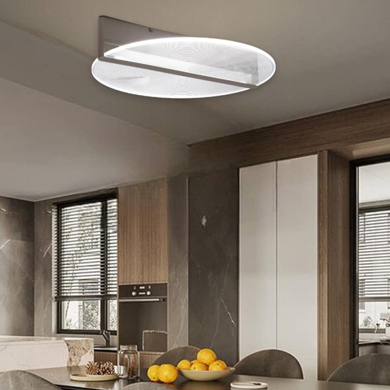 Plafoniera 29w 3000k moderna caffe dimmerabile per cucina