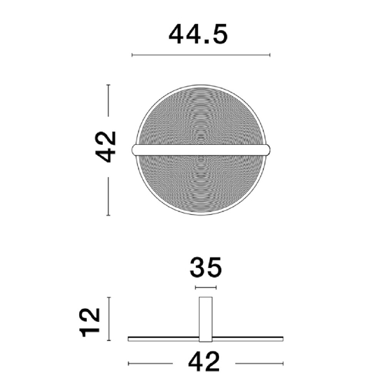 Plafoniera 29w 3000k moderna caffe dimmerabile per cucina