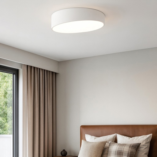 Plafoniera bianca disegn moderna 50cm led per camera da letto