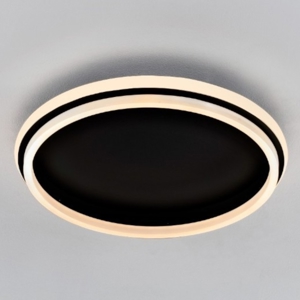 Plafoniera led moderna nera 40w 3000k rotonda per soggiorno