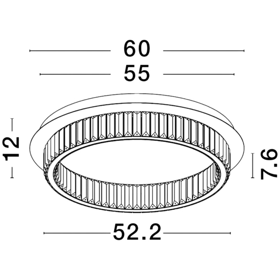 Plafoniera oro rotonda di cristallo per salotto led 40w 3500k