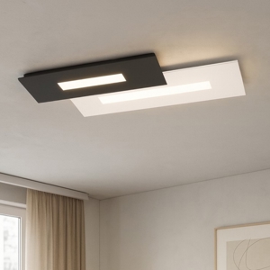 Piccola plafoniera per camera da letto bianco grigio cilindri di tessuto
