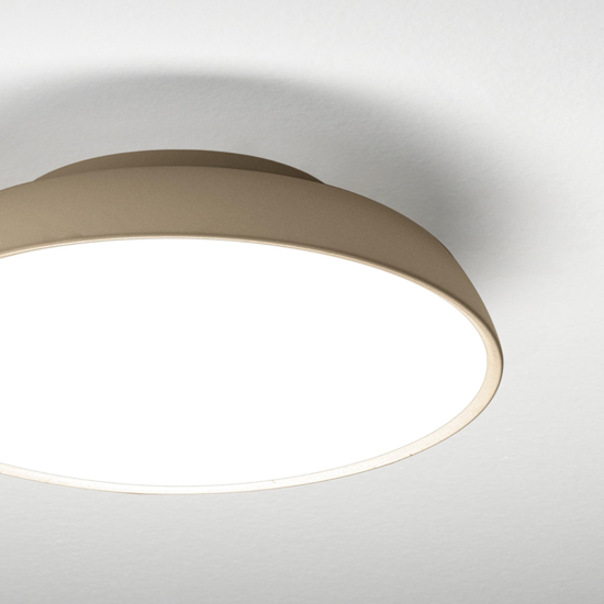Plafoniera led vivida pinco rotonda sabbia 20w 3000k 4000k dimmerabile