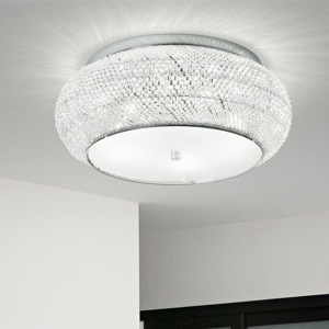 Pasha' pl14 ideal lux plafoniera cristallo molato