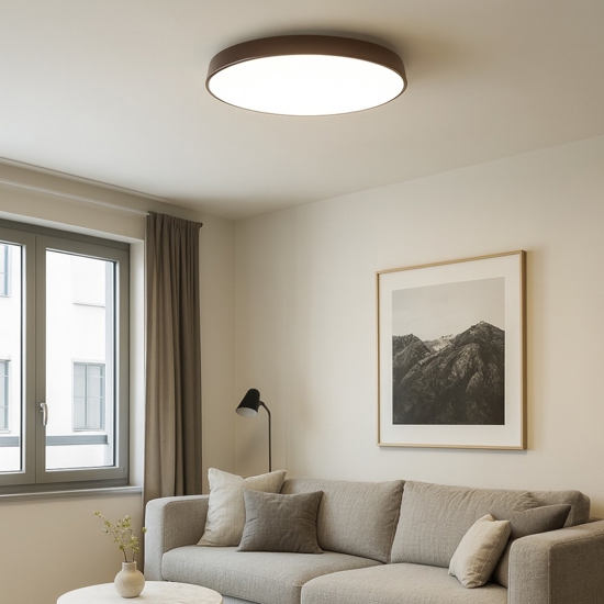 Isyluce plafoniera led 3000k 4000k marrone dimmerabile