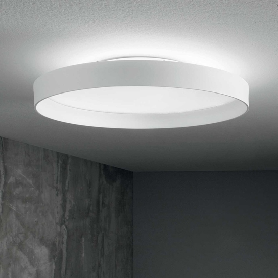 Ideal lux fly pl d35  plafoniera da cucina 4000k bianca tonda