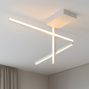 Plafoniera moderna bianca led 3200k da soggiono