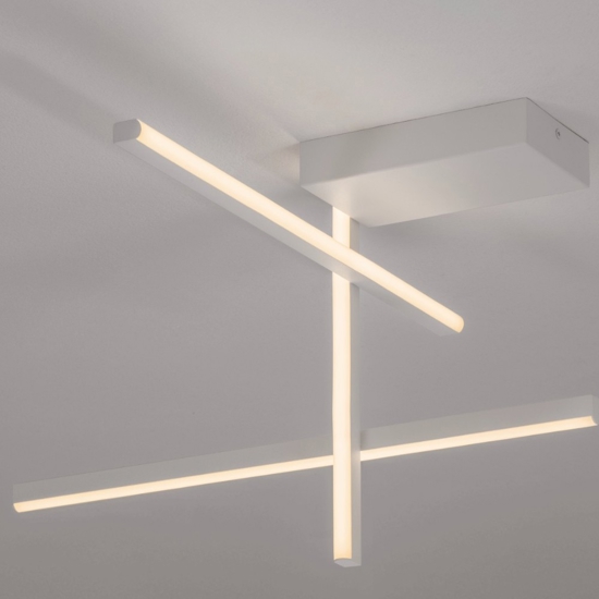 Plafoniera moderna bianca led 3200k da soggiono
