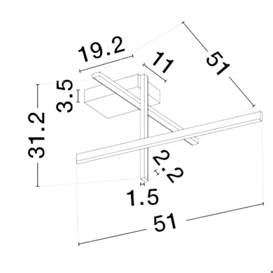 Plafoniera moderna bianca led 3200k da soggiono