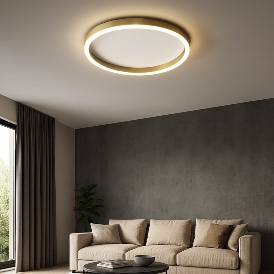 Gea luce aela p-m oro plafoniera led 60w 3000k 4000k