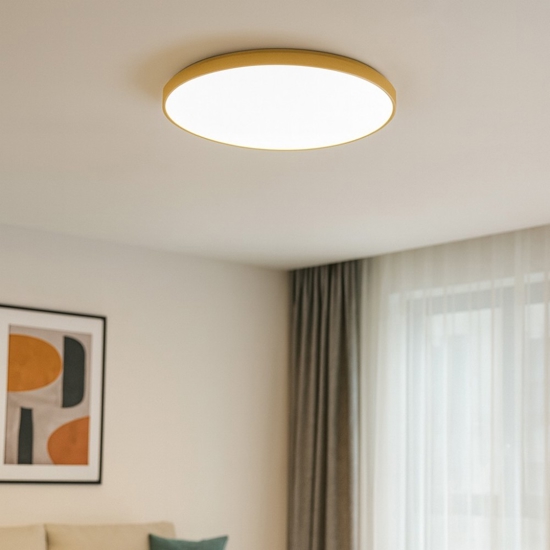 Plafoniera krizia ps led 60w 3000k oro gea luce moderna