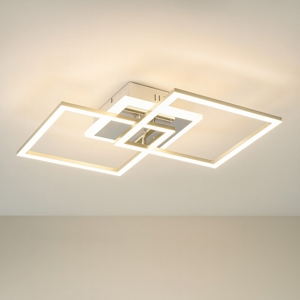 Plafoniera moderna cromata led 4000k dimmerabile orientabile