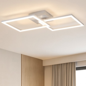 Plafoniera 2 luci orientabili led 3000k moderna colore argento