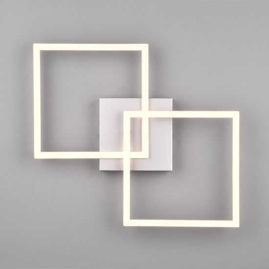Plafoniera 2 luci orientabili led 3000k moderna colore argento
