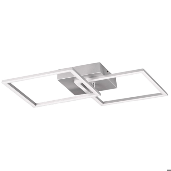 Plafoniera 2 luci orientabili led 3000k moderna colore argento