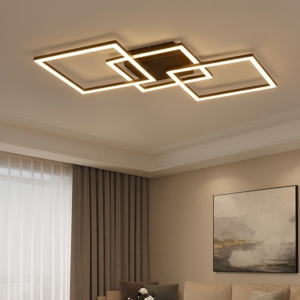 Plafoniera moderna nera led 3000k orientabile