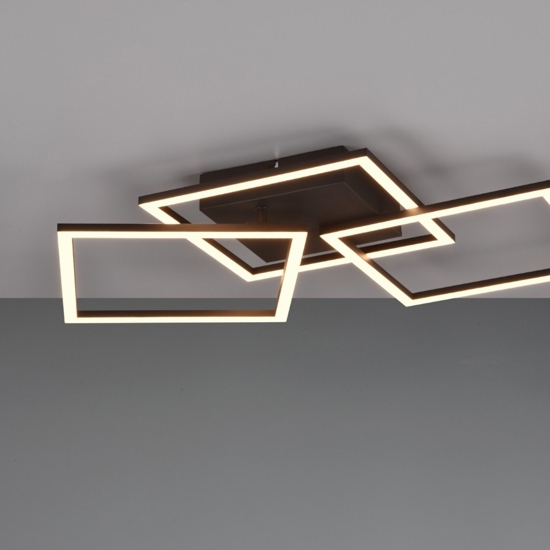 Plafoniera moderna nera led 3000k orientabile