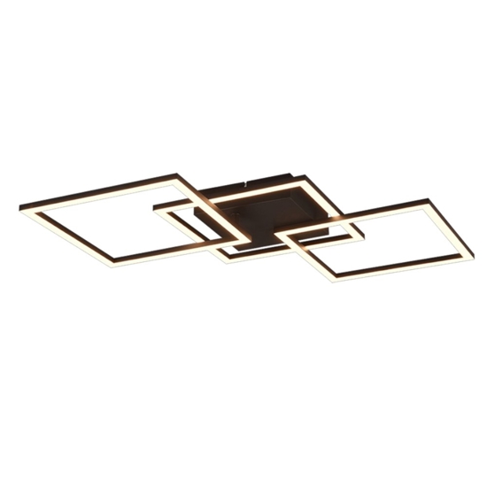 Plafoniera moderna nera led 3000k orientabile