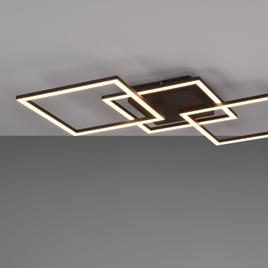 Plafoniera moderna nera led 3000k orientabile