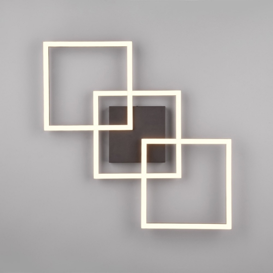 Plafoniera moderna nera led 3000k orientabile