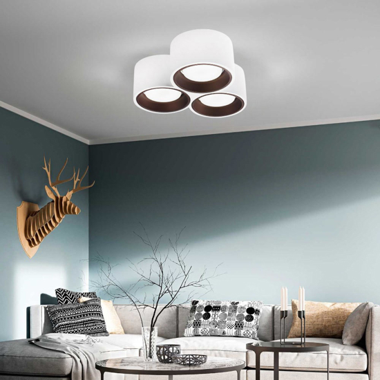 Sforzin nasso plafoniera di gesso moderna 3 luci bronzo