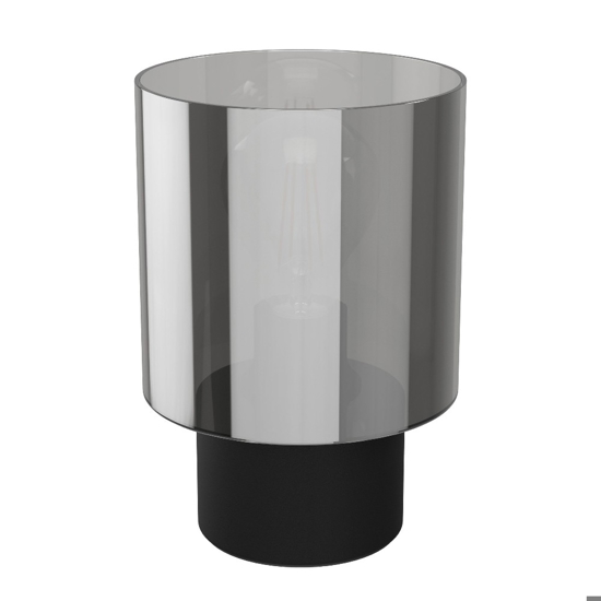 Gorosiba eglo lampada da tavolo nera design minimal in vetro