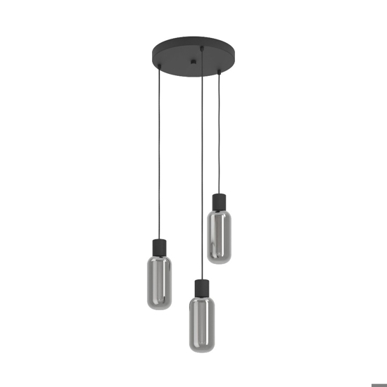 Maione eglo lampadario per cucina nero design moderno
