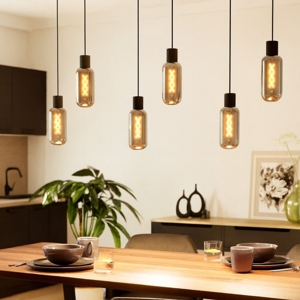 Maione eglo lampadario cucina minimal con 6 luci pendenti