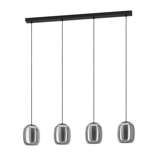 Ciampino eglo lampadario da cucina moderna in vetro 4 luci