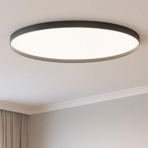 Gea luce acelia plafoniera moderna led 76w da 3000k a 4000k nera sottile