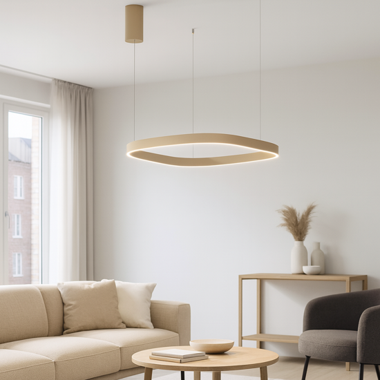Criseide gea luce lampadario moderno sabbia led 60w 3000k quadrato
