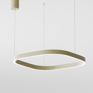 Lampadario led 60w 3000k verde gea luce criseide quadrato