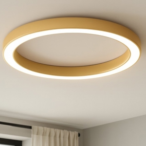 Gea luce flor plafoniera moderna led 80w 3000k tonda colore oro