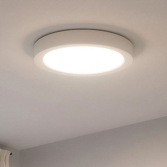 Gea luce plafoniera led 12w 3000k tondo per soffitto