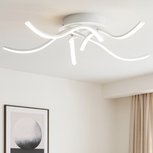 Gea luce tessa plafoniera moderna led 38w 4000k bianca per salotto