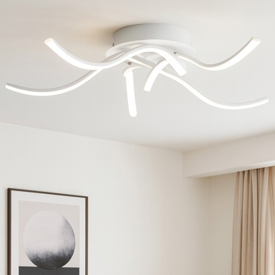 Gea luce tessa plafoniera moderna led 38w 4000k bianca per salotto