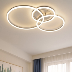 Plafoniera colore argento led 2700k a 6500k rgb moderna