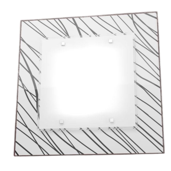 Toplight illuminazione scraps plafoniera moderna quadrata