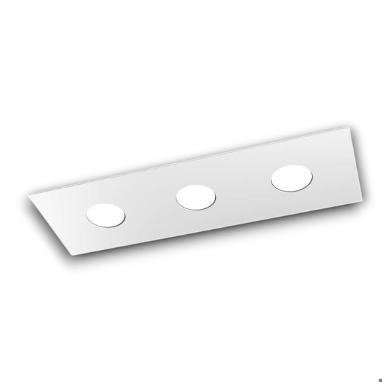 Plafoniera rettangolare per cucina moderna bianca toplight areafp