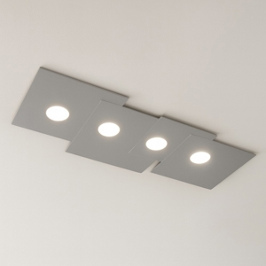 Plafoniera grigio design moderna toplight plate