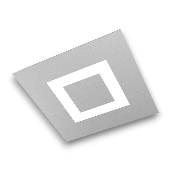 Toplight carpet plafoniera quadrata grigio moderna