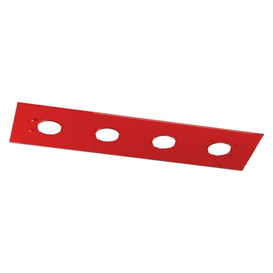 Top light path plafoniera per cucina moderna vetro lucido rosso