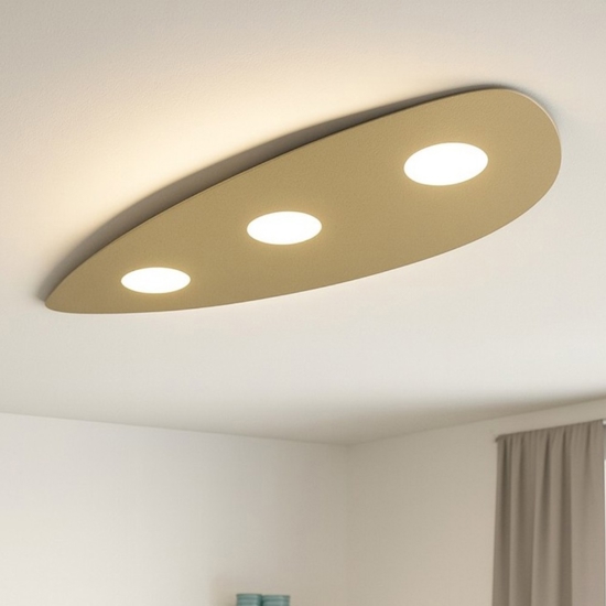Plafoniera shape sabbia da soggiorno moderna toplight