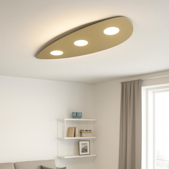 Plafoniera shape sabbia da soggiorno moderna toplight