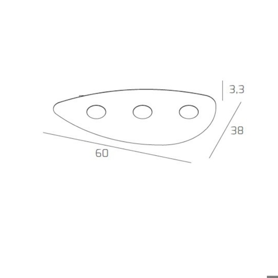 Plafoniera shape sabbia da soggiorno moderna toplight