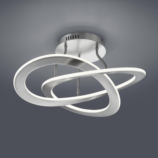 Plafoniera led design moderna 40w 3000k dimmerabile grigio