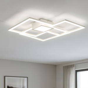 Plafoniera bianca quadrati led 4000k 38w moderna